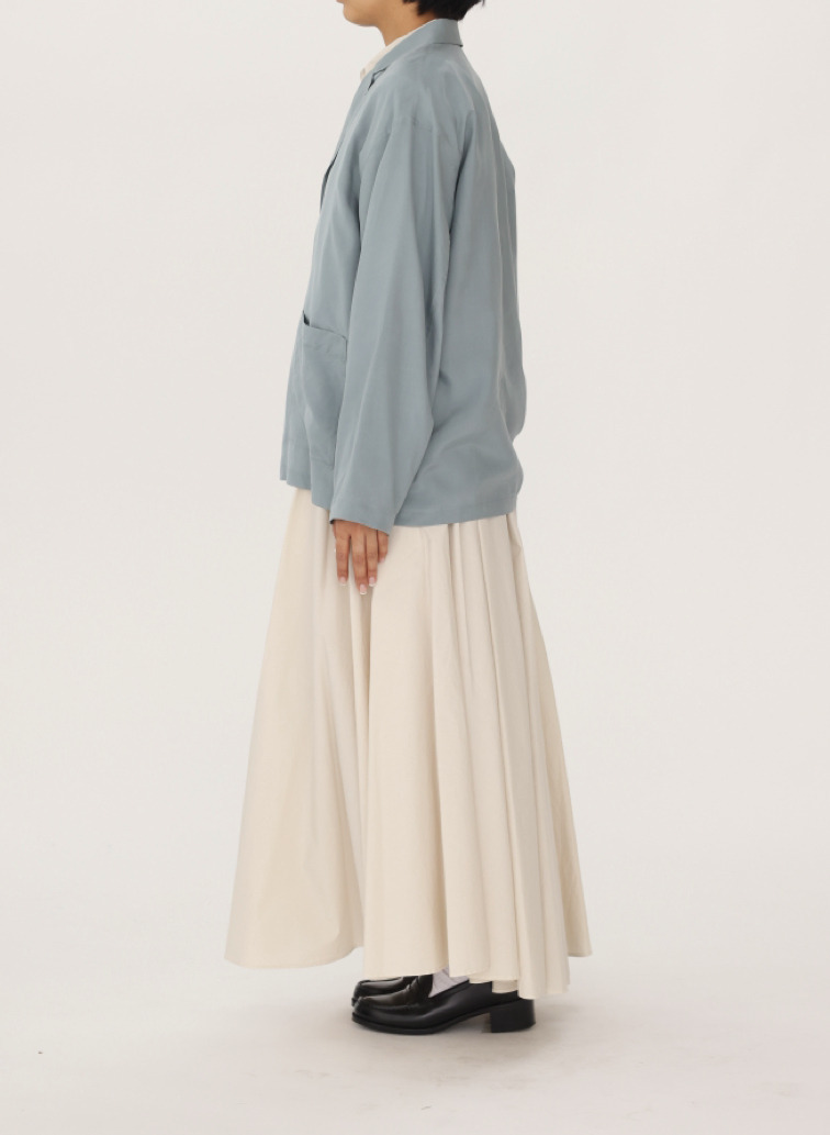 ATON シルクスウェードシャツジャケット 詳細画像 Saxe Blue 11