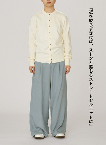 SILK SUEDE WIDE EASY PANTS 詳細画像 Saxe Blue 5