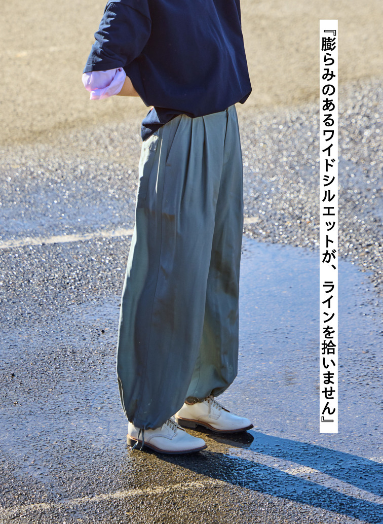 SILK SUEDE WIDE EASY PANTS 詳細画像 Saxe Blue 2