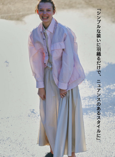 ATON シルクリネンシャツジャケット 詳細画像 Pink 4