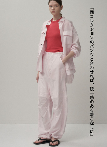 ATON シルクリネンシャツジャケット 詳細画像 Pink 8