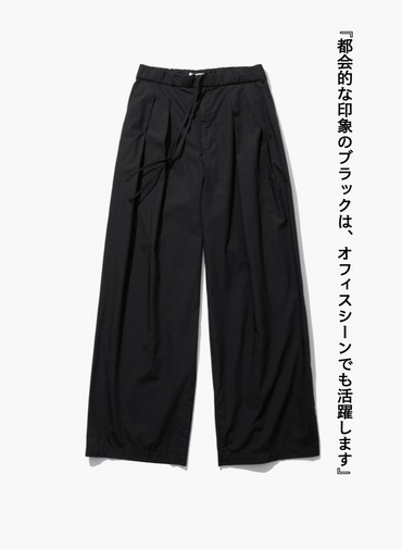 ATON タックワイドパンツ 詳細画像 Black 1