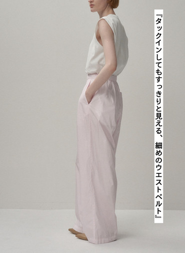 ATON タックワイドパンツ 詳細画像 Pink 4