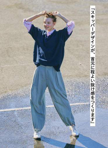 ATON スキッパーポロシャツ 詳細画像 Navy 3