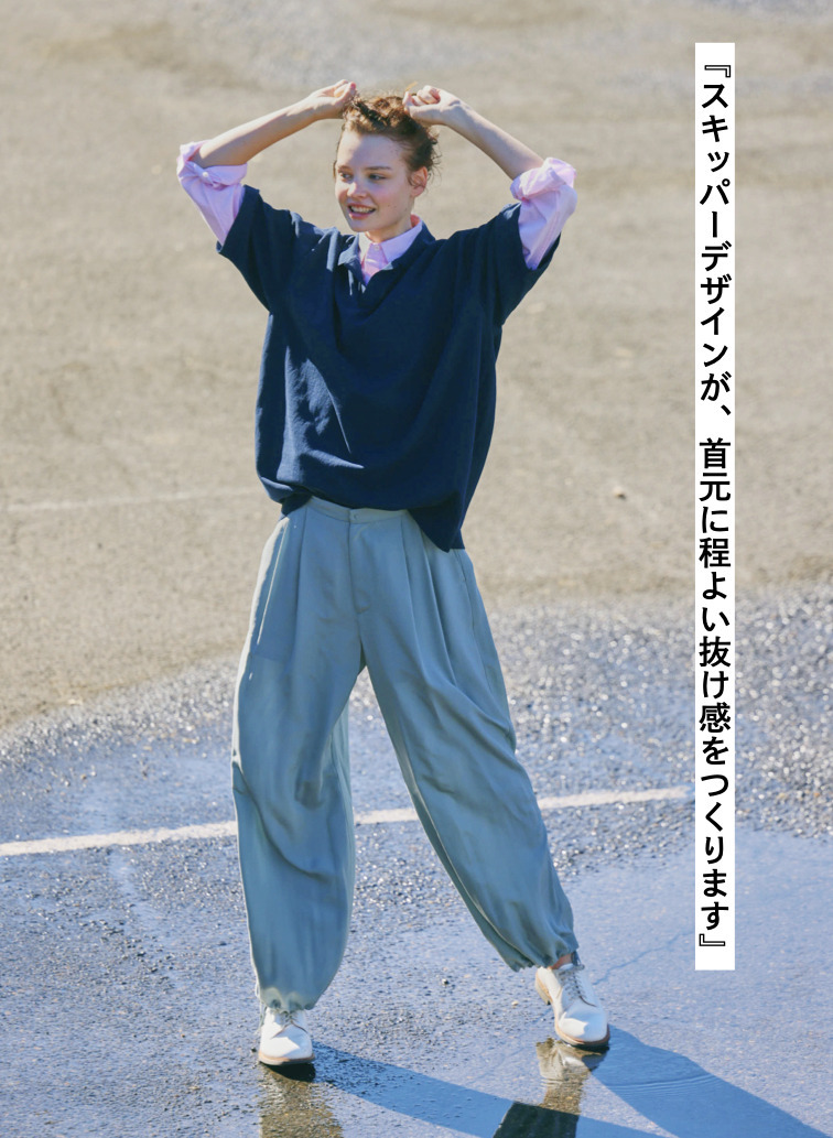 ATON スキッパーポロシャツ 詳細画像 Navy 3