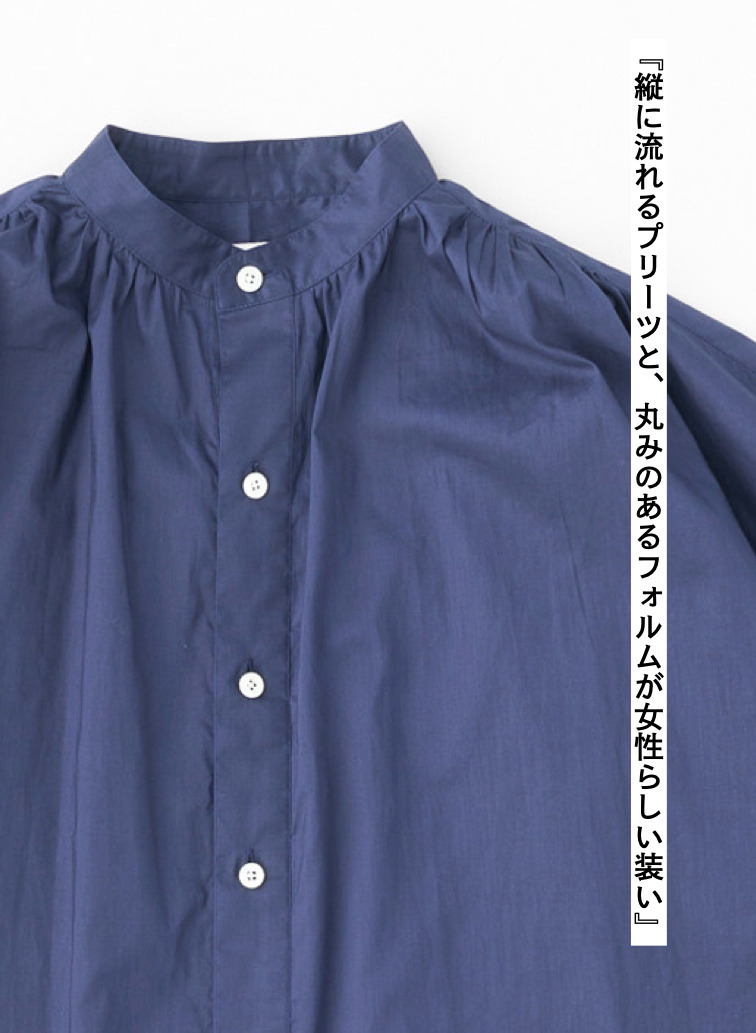 Traditional Weatherwear スタンドカラーブラウス 詳細画像 Navy 2