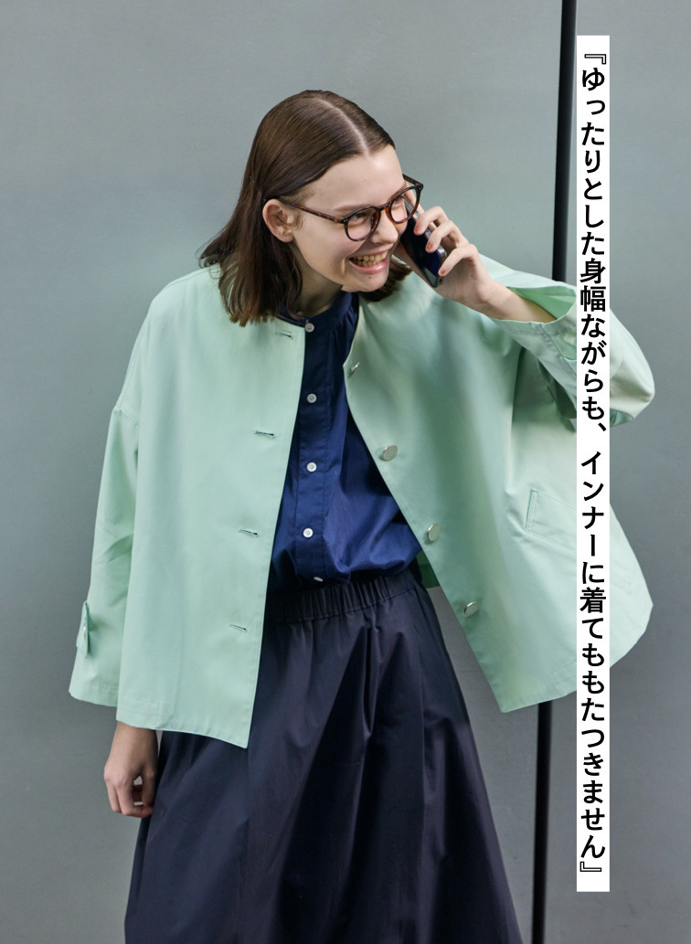 Traditional Weatherwear スタンドカラーブラウス 詳細画像 Navy 3