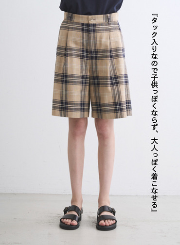 Traditional Weatherwear ワイドショートチェックパンツ UNIONSLACKS 312 詳細画像 Multi 3