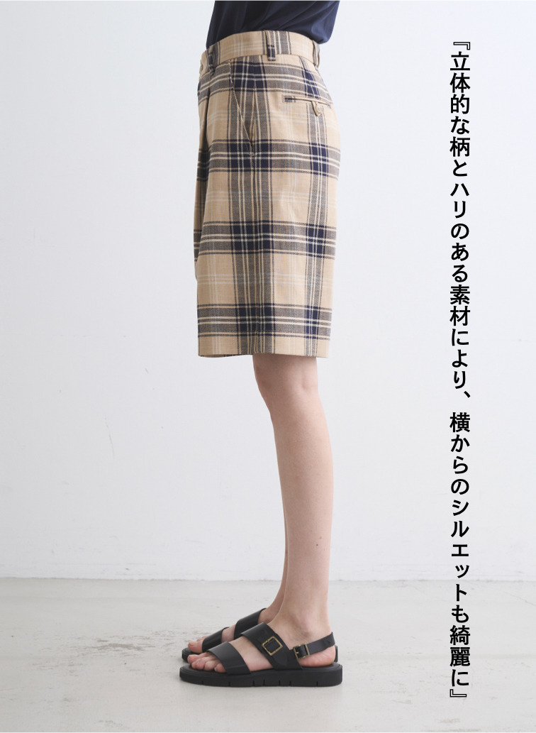 Traditional Weatherwear ワイドショートチェックパンツ UNIONSLACKS 312 詳細画像 Multi 4