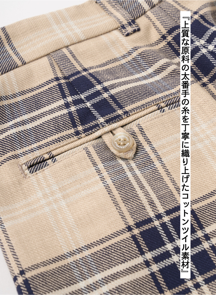 Traditional Weatherwear ワイドショートチェックパンツ UNIONSLACKS 312 詳細画像 Multi 6