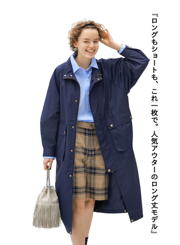 Traditional Weatherwear ロングコート ELGIN LONG 詳細画像 Navy 1