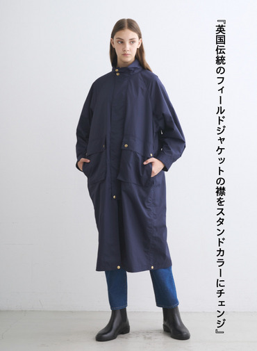 Traditional Weatherwear ロングコート ELGIN LONG 詳細画像 Navy 3