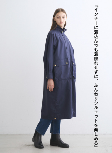 Traditional Weatherwear ロングコート ELGIN LONG 詳細画像 Navy 4