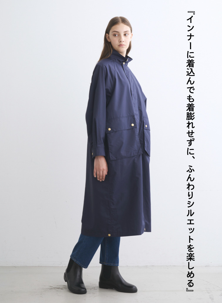 Traditional Weatherwear ロングコート ELGIN LONG 詳細画像 Navy 4