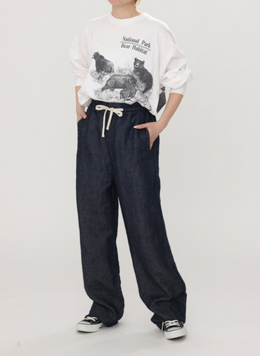 リネンデニムパンツ 詳細画像 Indigo 13