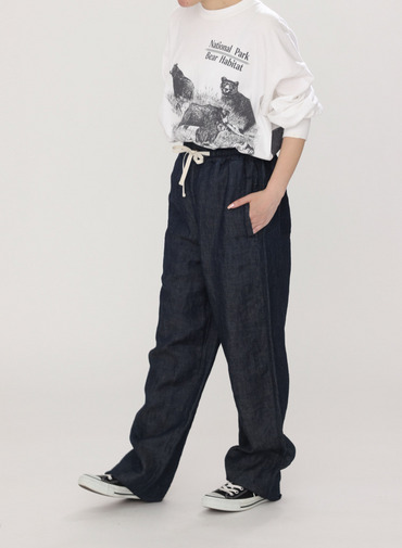 リネンデニムパンツ 詳細画像 Indigo 15