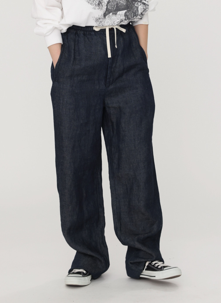 リネンデニムパンツ 詳細画像 Indigo 9