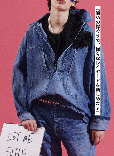 V&eacute;rit&eacute;coeur デニムプルオーバーシャツ 詳細画像 Indigo 3