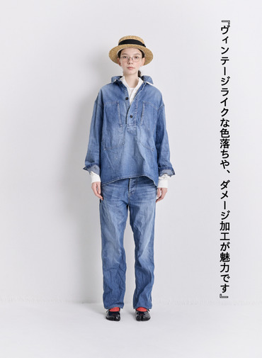 V&eacute;rit&eacute;coeur デニムプルオーバーシャツ 詳細画像 Indigo 5