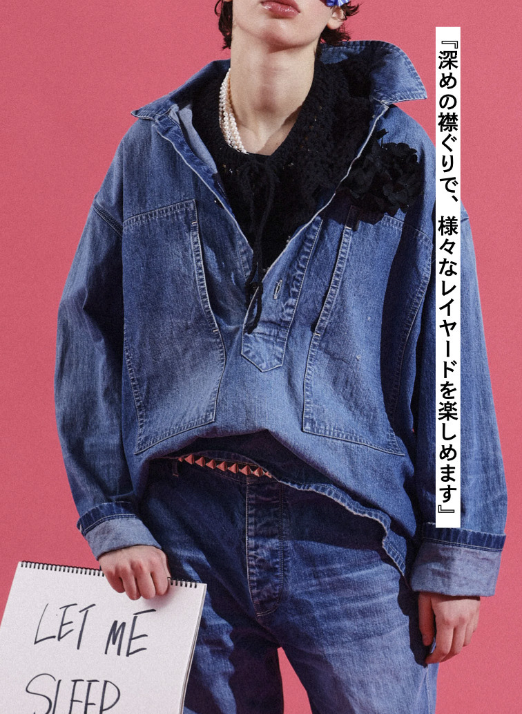 V&eacute;rit&eacute;coeur デニムプルオーバーシャツ 詳細画像 Indigo 3