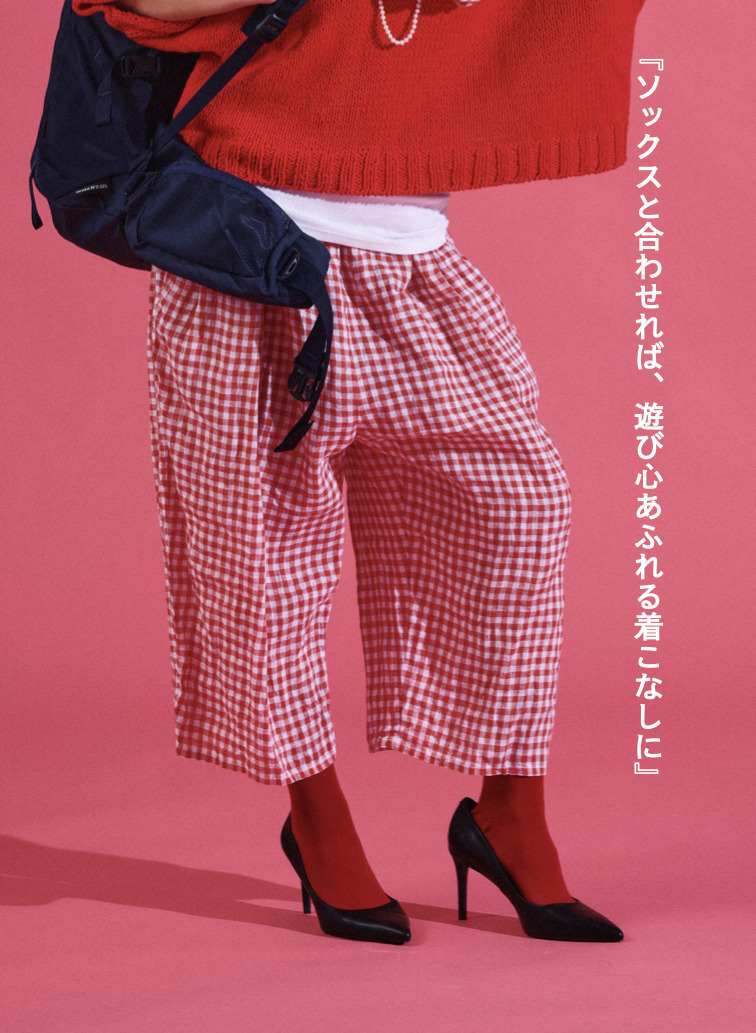 V&eacute;rit&eacute;coeur ギンガムチェック柄ヨークパンツ 詳細画像 Red 2