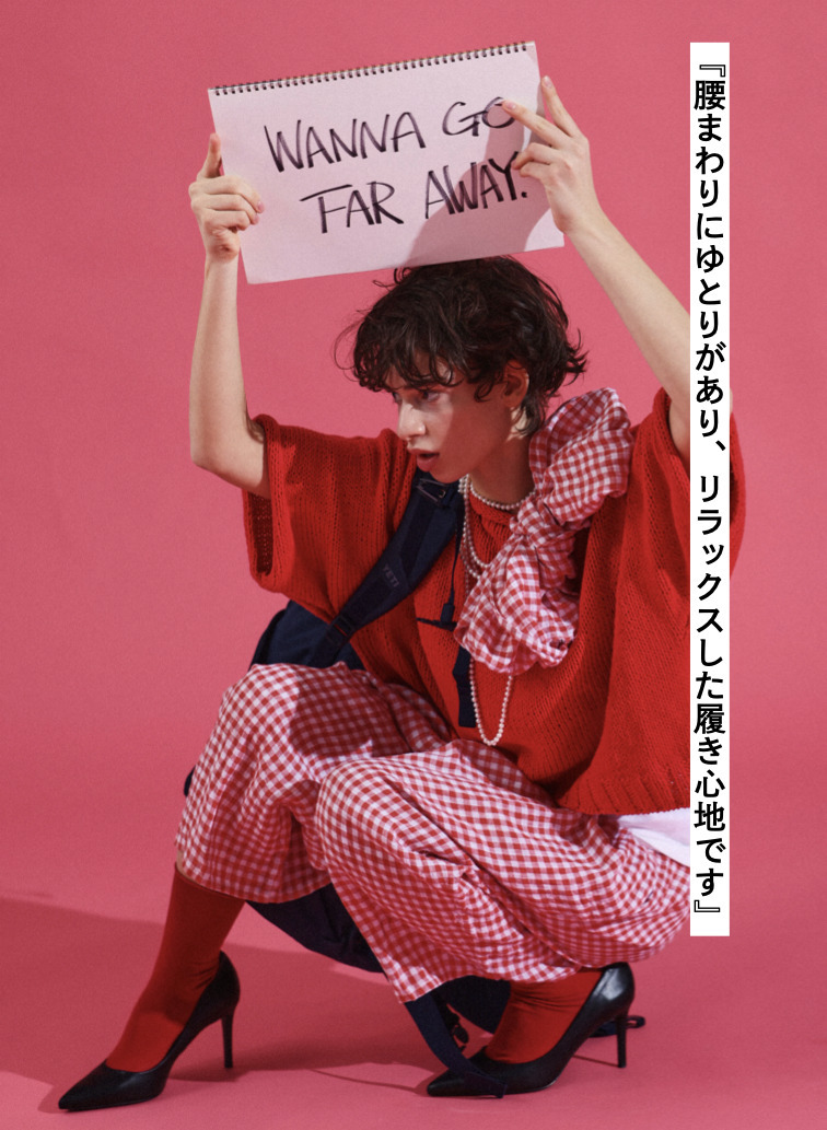 V&eacute;rit&eacute;coeur ギンガムチェック柄ヨークパンツ 詳細画像 Red 4