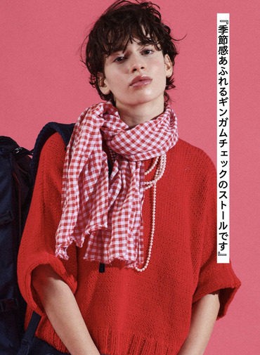 V&eacute;rit&eacute;coeur ギンガムチェックストール 詳細画像 Red 1