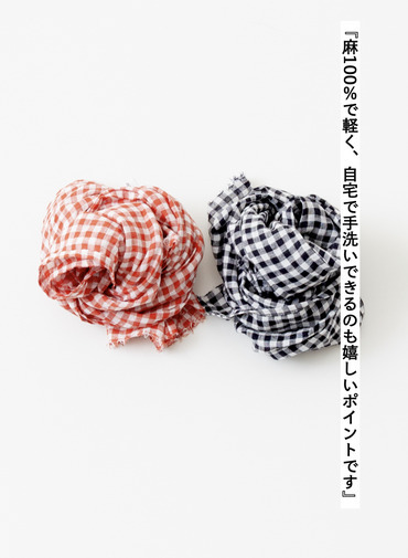 V&eacute;rit&eacute;coeur ギンガムチェックストール 詳細画像 Red 7