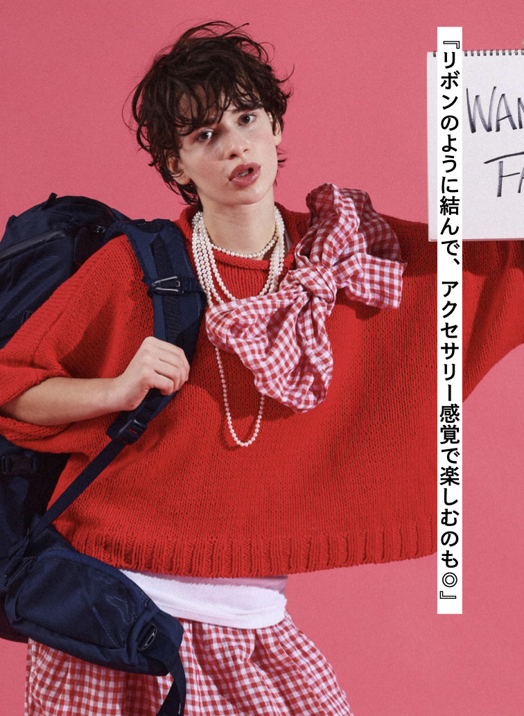 V&eacute;rit&eacute;coeur ギンガムチェックストール 詳細画像 Red 3