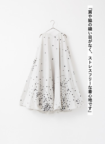 V&eacute;rit&eacute;coeur ペイント柄サークルワンピース 詳細画像 Gray 7