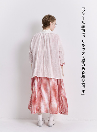 V&eacute;rit&eacute;coeur リネンギャザーブラウス 詳細画像 White 5