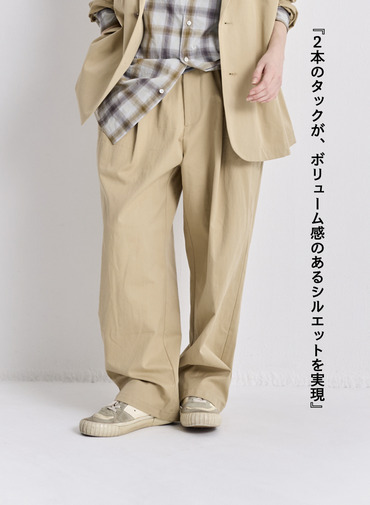 V&eacute;rit&eacute;coeur ツータックパンツ 詳細画像 Beige 4