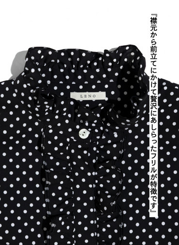 LENO ドットブラウス 詳細画像 Black 7