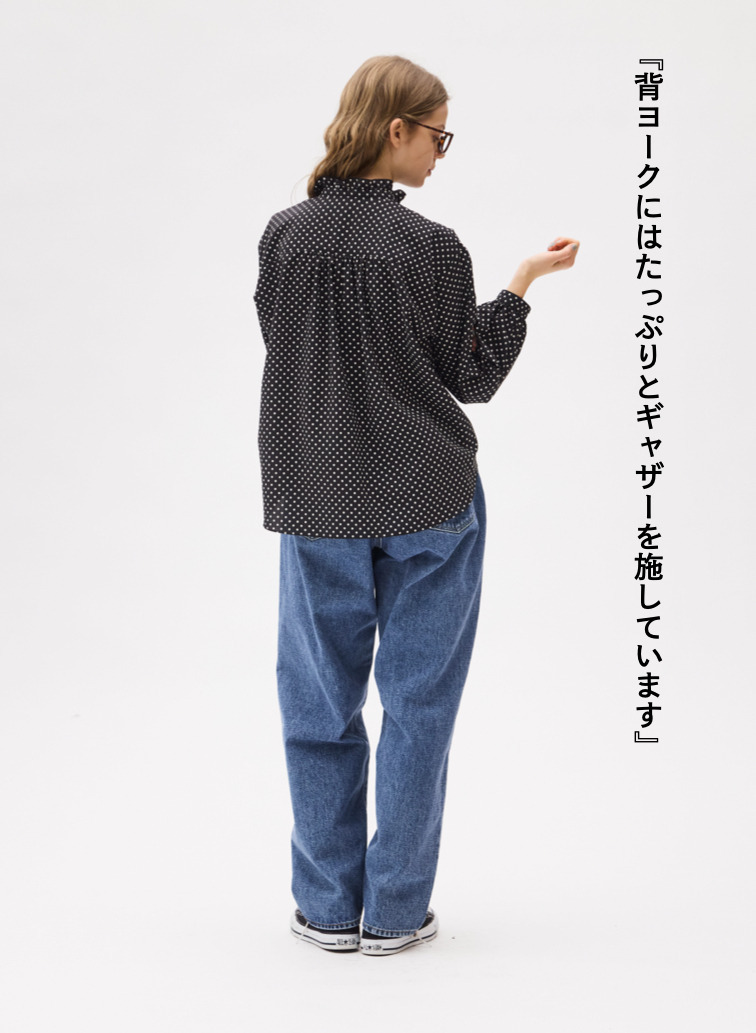 LENO ドットブラウス 詳細画像 Black 4