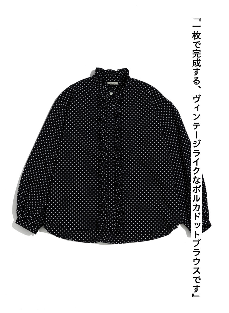 LENO ドットブラウス 詳細画像 Black 5