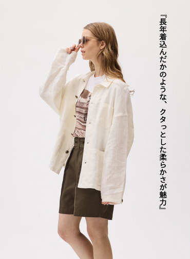 LENO リネンカバーオール 詳細画像 White 3