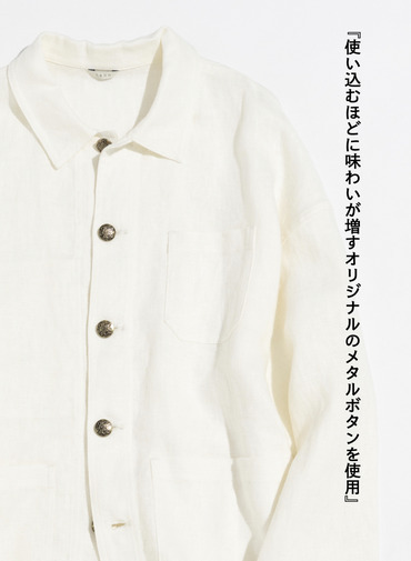 LENO リネンカバーオール 詳細画像 White 6