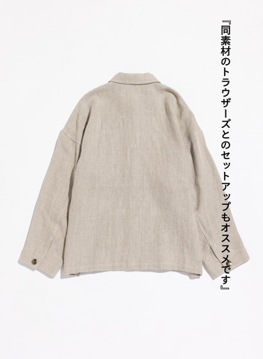 LENO リネンカバーオール 詳細画像 Oatmeal 4