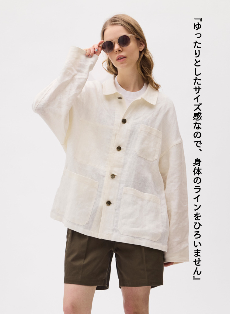 LENO リネンカバーオール 詳細画像 White 4