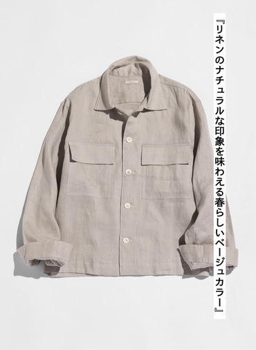 LENO リネンワークシャツ 詳細画像 Beige 1