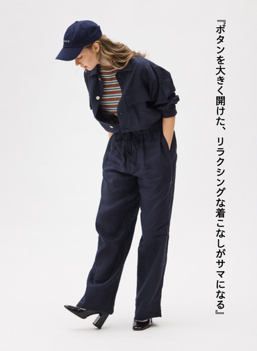 LENO リネンワークシャツ 詳細画像 Navy 2