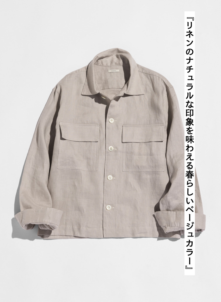 LENO リネンワークシャツ 詳細画像 Beige 1