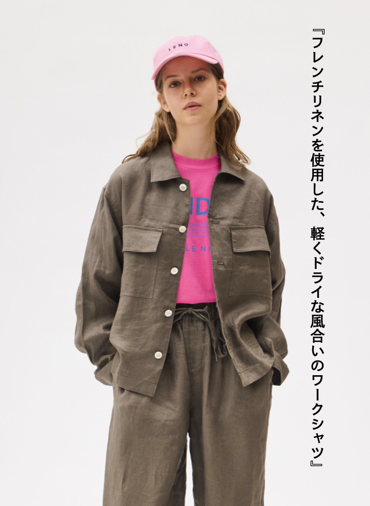 LENO リネンワークシャツ 詳細画像 Khaki 1