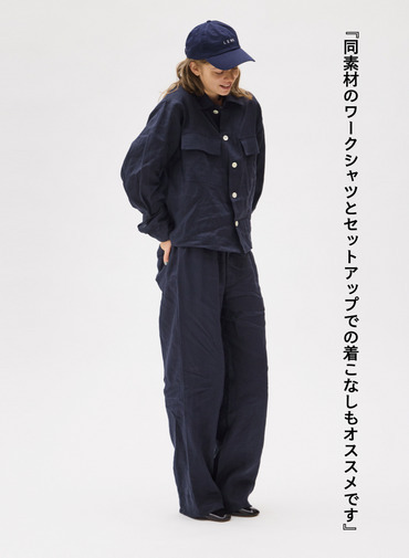 LENO リネンイージーパンツ 詳細画像 Navy 3