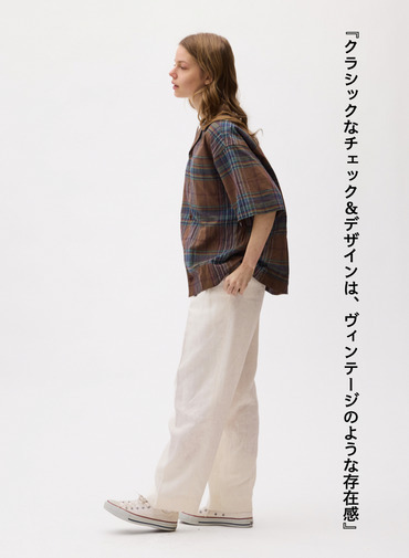 LENO マドラスチェックシャツ 詳細画像 Brown 3