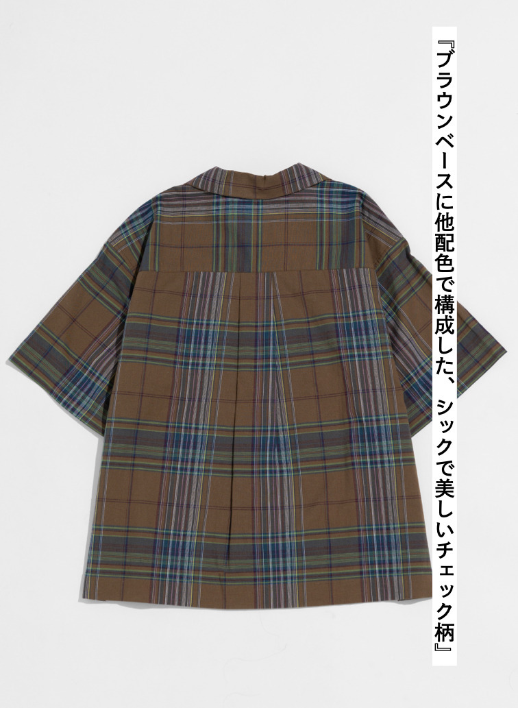 LENO マドラスチェックシャツ 詳細画像 Brown 5
