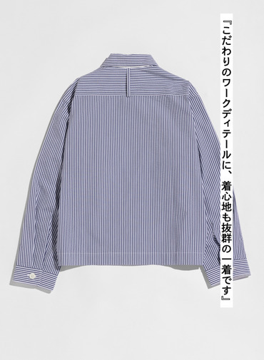LENO ストライプワークシャツ 詳細画像 Blue 7