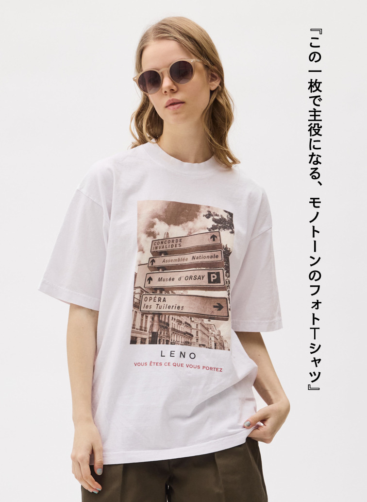 LENO フォトTシャツ 詳細画像 White 1