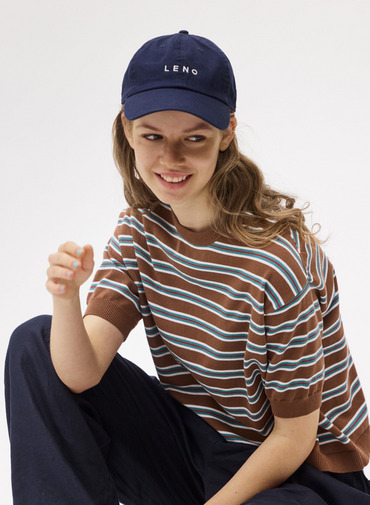 LENO ストーンウォッシュロゴキャップ 詳細画像 Navy 2
