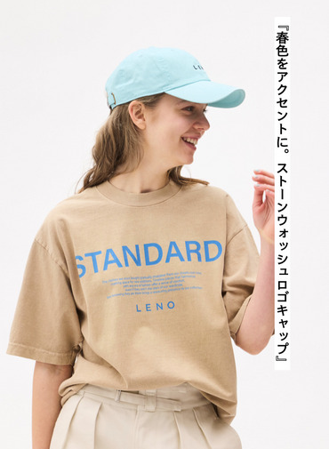 LENO ストーンウォッシュロゴキャップ